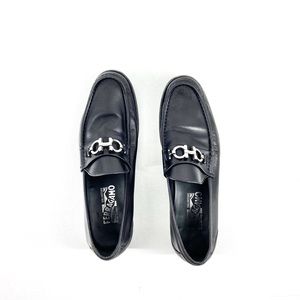 Salvatore Ferragamo Rich Leather Black Loafers 9.5